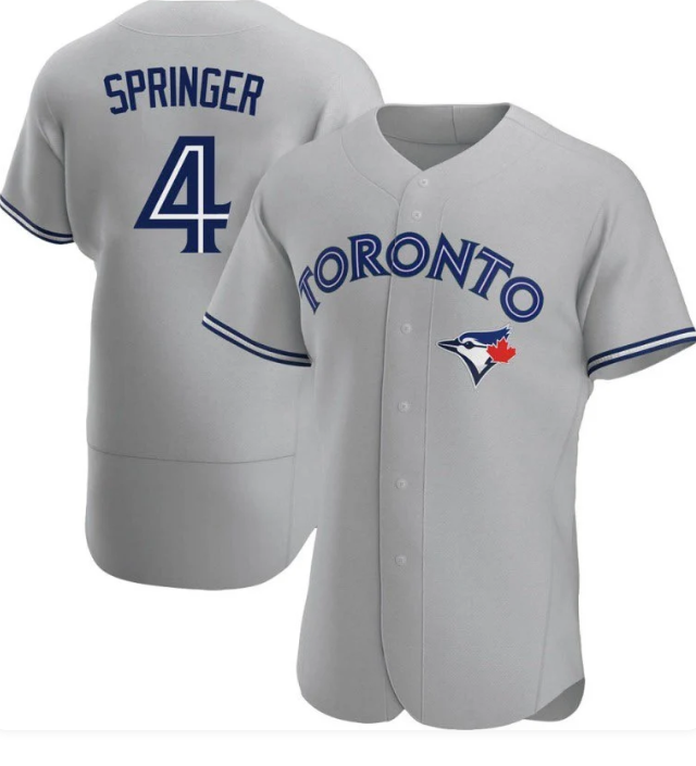 Toronto Blue Jays #4 George Springer Black 2024 City Connect Limited Stitched Baseball Jersey