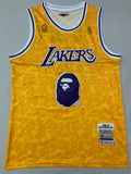 Men's Los Angeles Lakers BAPE x Mitchell & Ness #93 1996-97 Hardwood Classics Swingman Jersey – Yellow