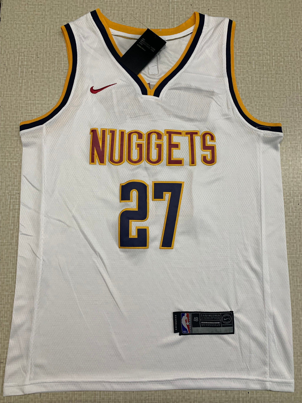 Men's Jamal Murray Denver Nuggets #27 Nike Association Edition Swingman Jersey – White