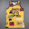 Men's LeBron James Los Angeles Lakers #23 Nike Swingman Graffiti Edition Jersey – Purple
