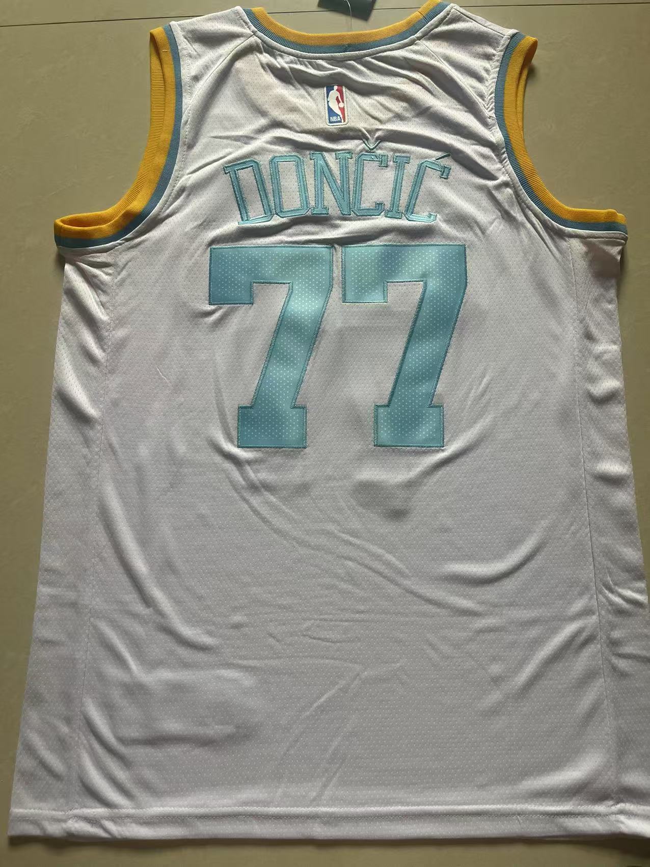 Men's Luka Dončič Los Angeles Lakers #77 Jordan Brand 2025 Association Edition Authentic Swingman Jersey – White
