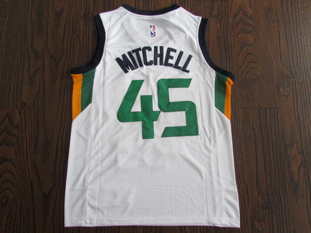 Men's Utah Jazz Donovan Mitchell #45 Swingman Jersey – White