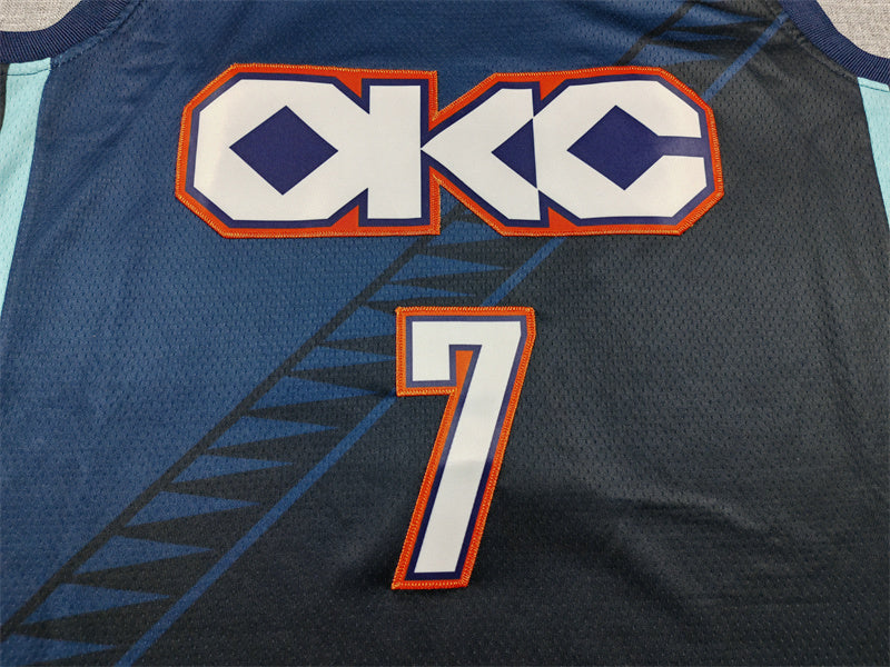 Men's Oklahoma City Thunder Chet Holmgren #7 Blue Swingman Jersey – Icon Edition