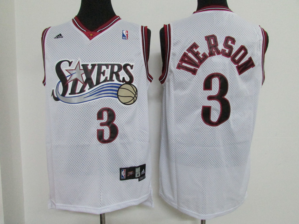 Men's Philadelphia 76ers Allen Iverson #3 Mitchell & Ness 1997-98 Hardwood Classics Swingman Jersey – Red