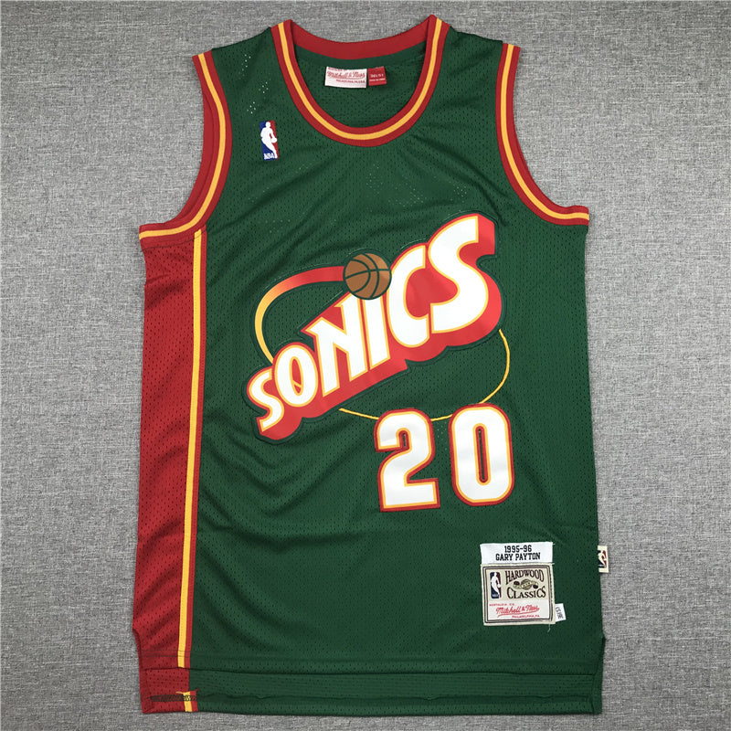 Seattle SuperSonics #20 Gary Payton 1997-98 Hardwood Classics Retro Jersey