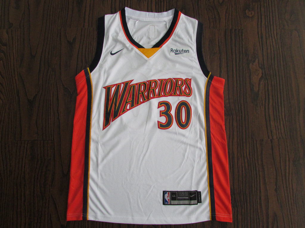 Men's Golden State Warriors Stephen Curry #30 Mitchell & Ness 2009-10 Hardwood Classics Swingman Jersey – White