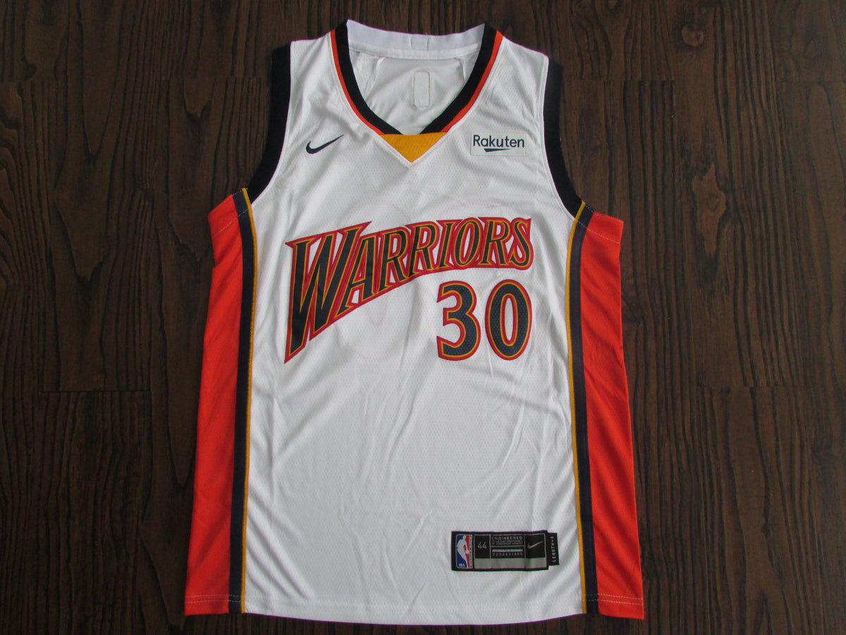 Men's Golden State Warriors Stephen Curry #30 Mitchell & Ness 2009-10 Hardwood Classics Swingman Jersey – White