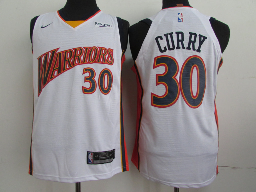 Men's Golden State Warriors Stephen Curry #30 Mitchell & Ness 2009-10 Hardwood Classics Swingman Jersey – White