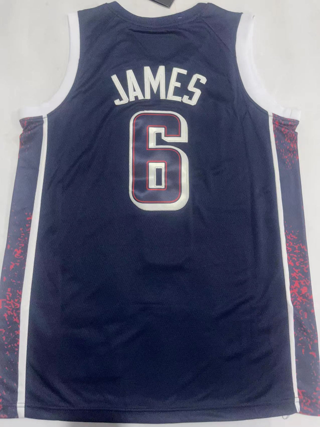 Men's LeBron James USA Basketball #6 Nike 2024 Paris Olympics Dream Team Authentic Player Jersey – Navy