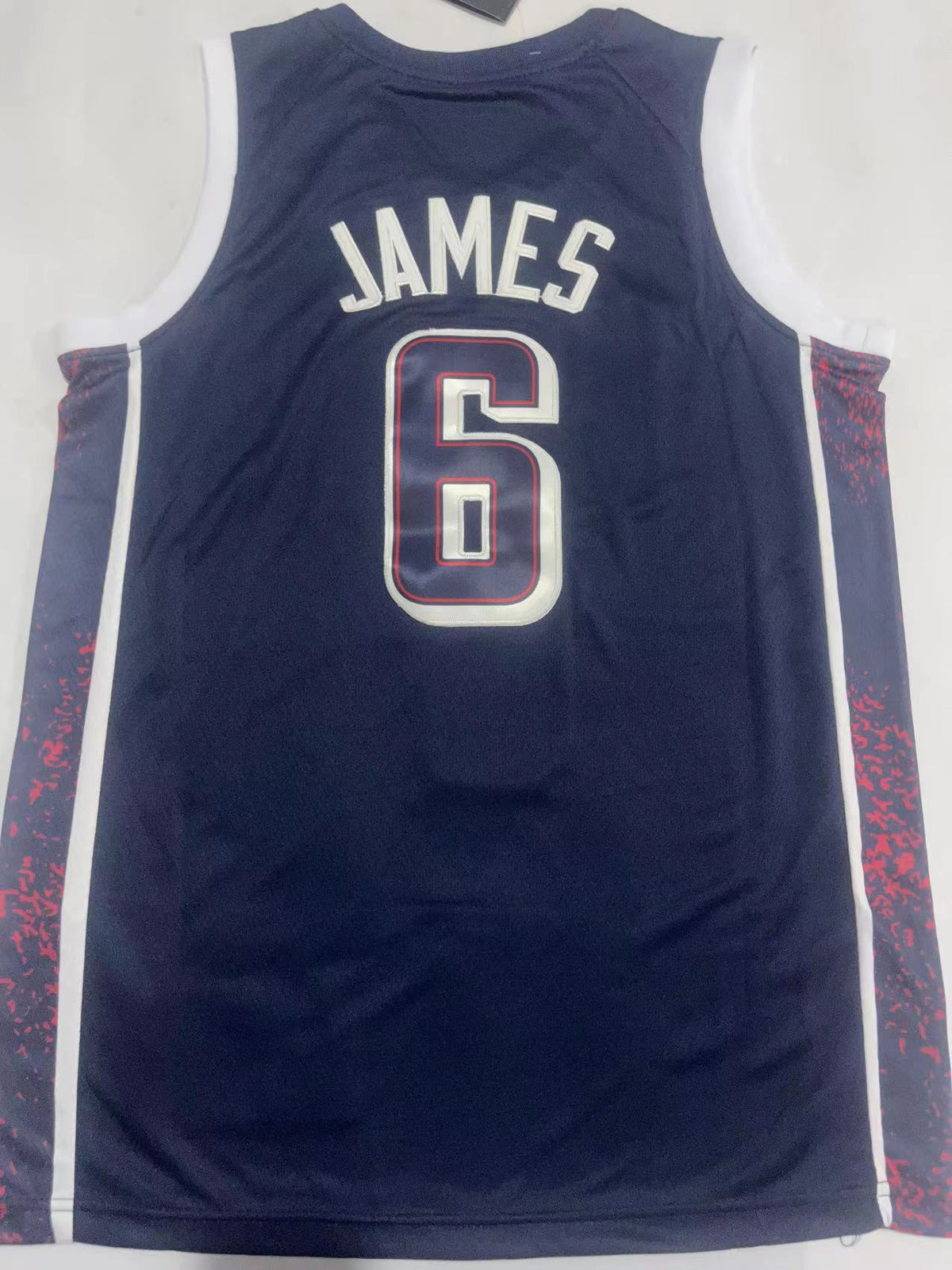 Men's LeBron James USA Basketball #6 Nike 2024 Paris Olympics Dream Team Authentic Player Jersey – Navy