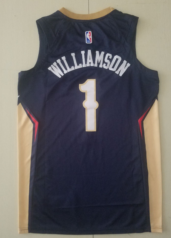 Men's New Orleans Pelicans Zion Williamson #1 Nike Association Edition Swingman Jersey – White