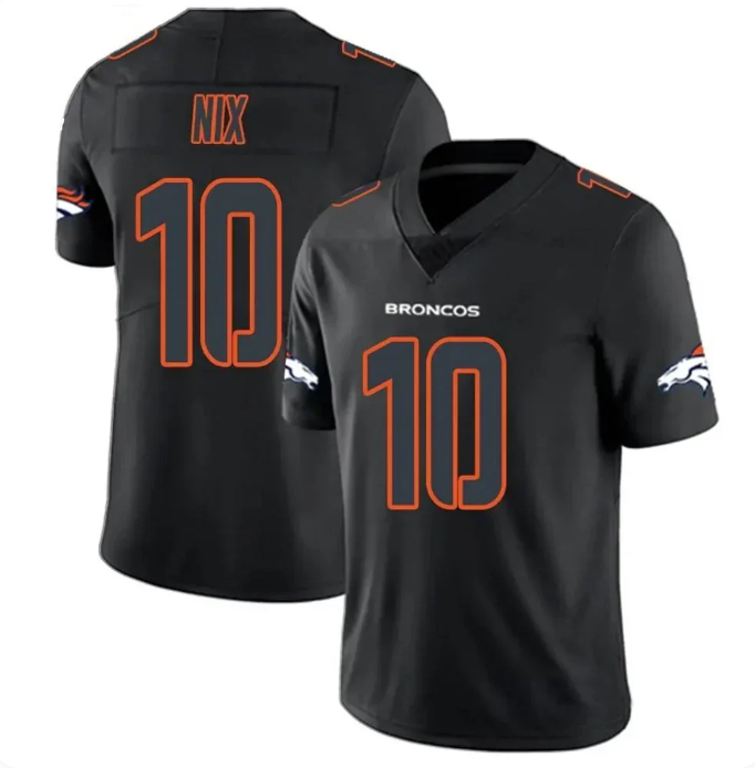 Men's Denver Broncos Bo Nix #10 Carbon Black Game Jersey
