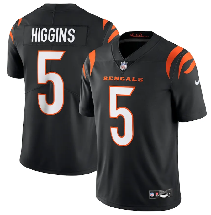 Men's Tee Higgins Cincinnati Bengals Jersey | Black | Fully Stitched