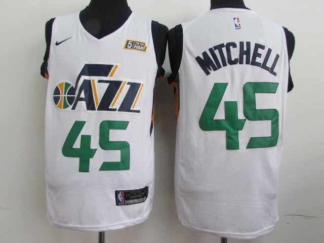 Men's Utah Jazz Donovan Mitchell #45 Swingman Jersey – White