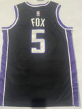 Men's De'Aaron Fox Sacramento Kings #5 City Edition Fast Break Replica Jersey – Black