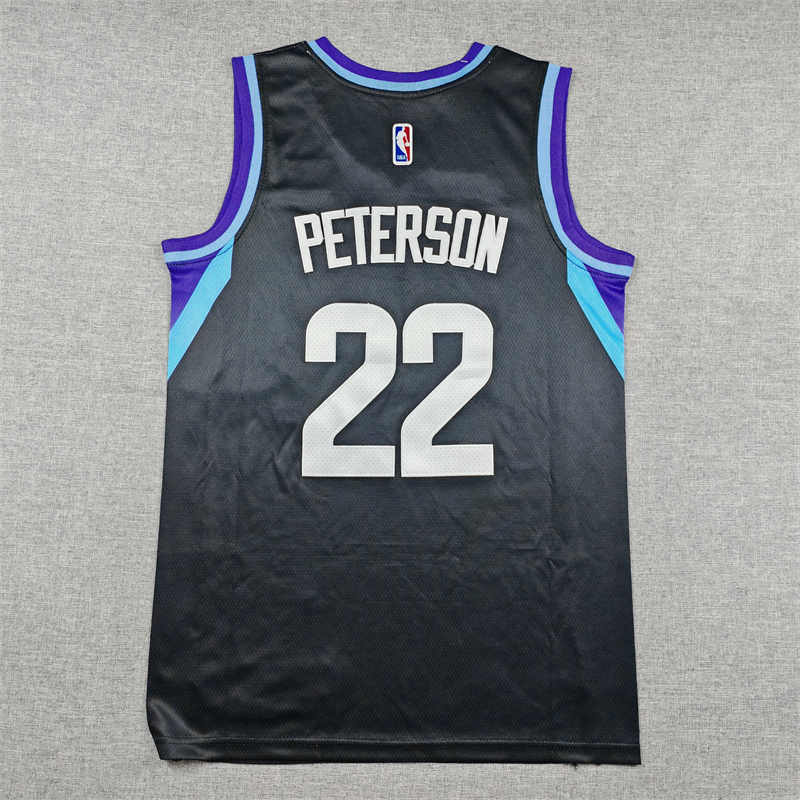 Utah Jazz Darryn Peterson #22 Black Statement Edition Swingman Jersey