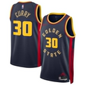 Men's Golden State Warriors Stephen Curry #30 Nike 2024-25 City Edition Swingman Jersey – Navy