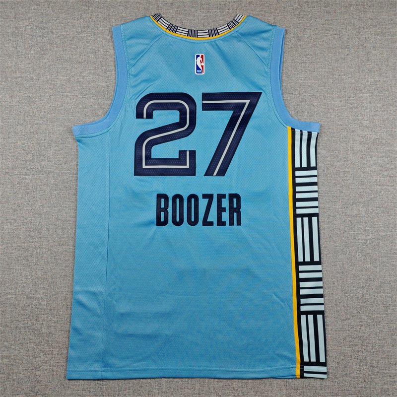 Memphis Grizzlies Cameron Boozer #27 Light Blue Statement Edition Swingman Jersey