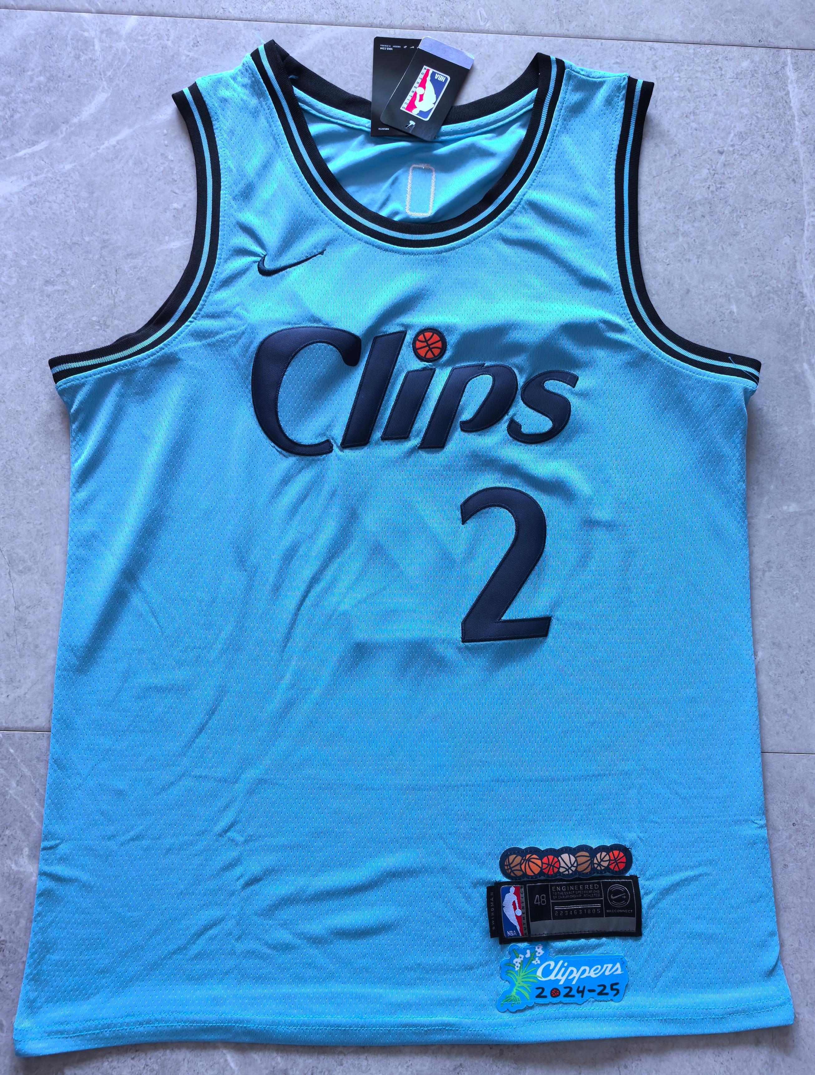 Men's LA Clippers Kawhi Leonard #2 Light Blue 2024-25 City Edition Swingman Jersey