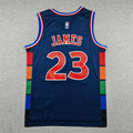 Men's Philadelphia 76ers James #23 Dark Blue City Edition Swingman Jersey