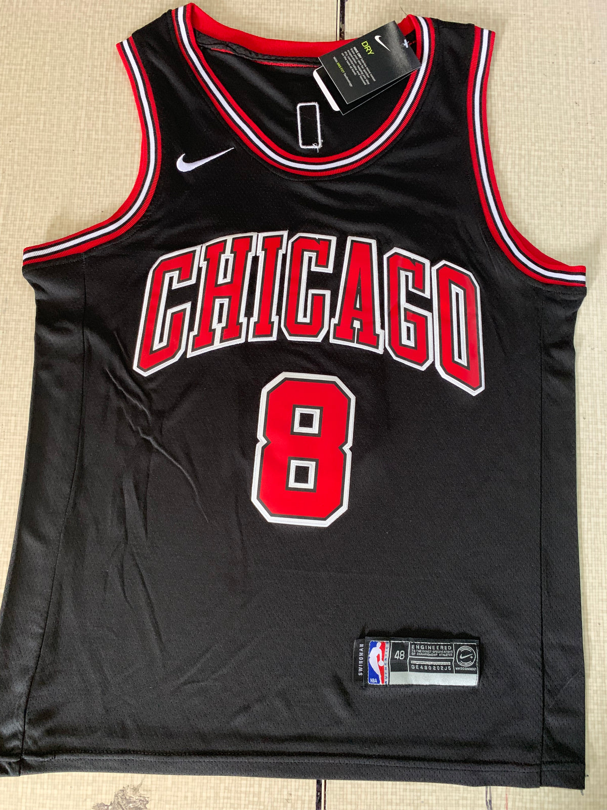 Men's Chicago Bulls Zach LaVine #8 Statement Edition Black Swingman Jersey