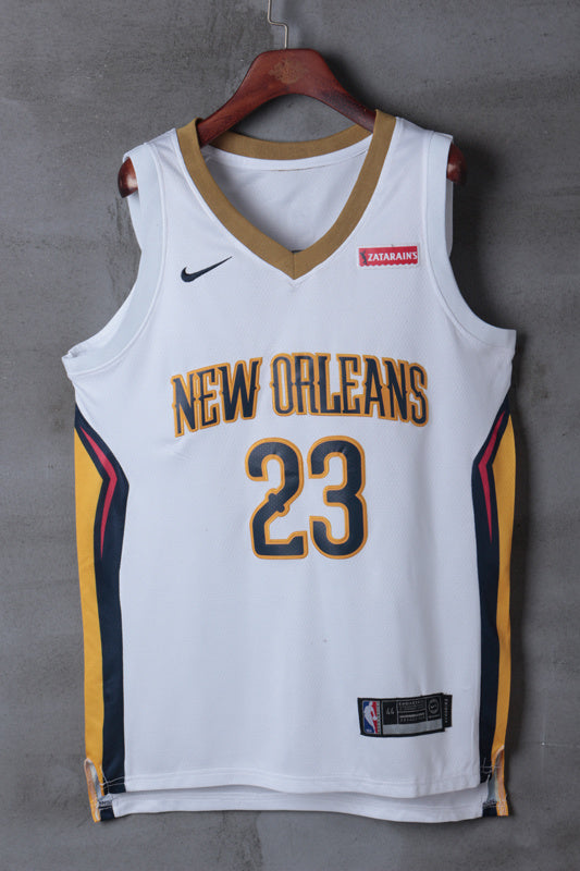 Men's New Orleans Pelicans Anthony Davis #23 Nike Association Edition Swingman Jersey – White
