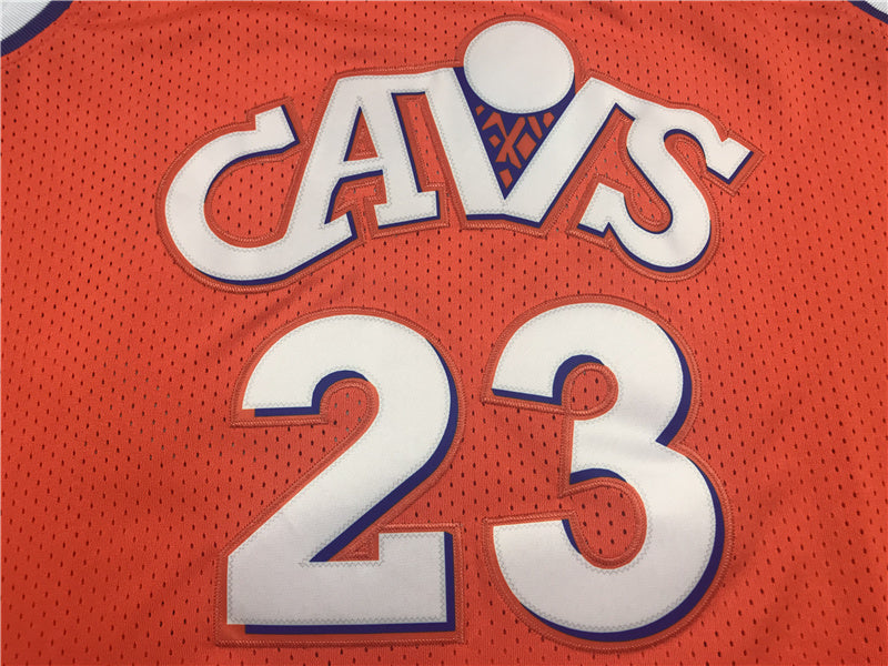 Cleveland Cavaliers LeBron James #23 Retro Orange & Gold NBA Jersey