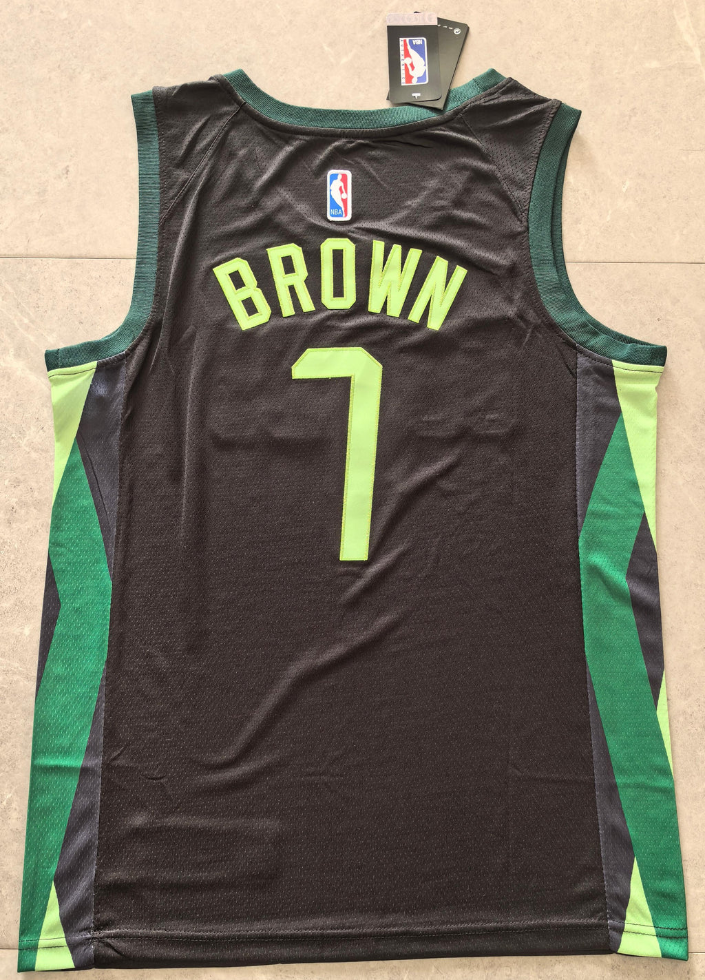 Men's Boston Celtics Jaylen Brown #7 Nike 2024-25 City Edition Swingman Jersey