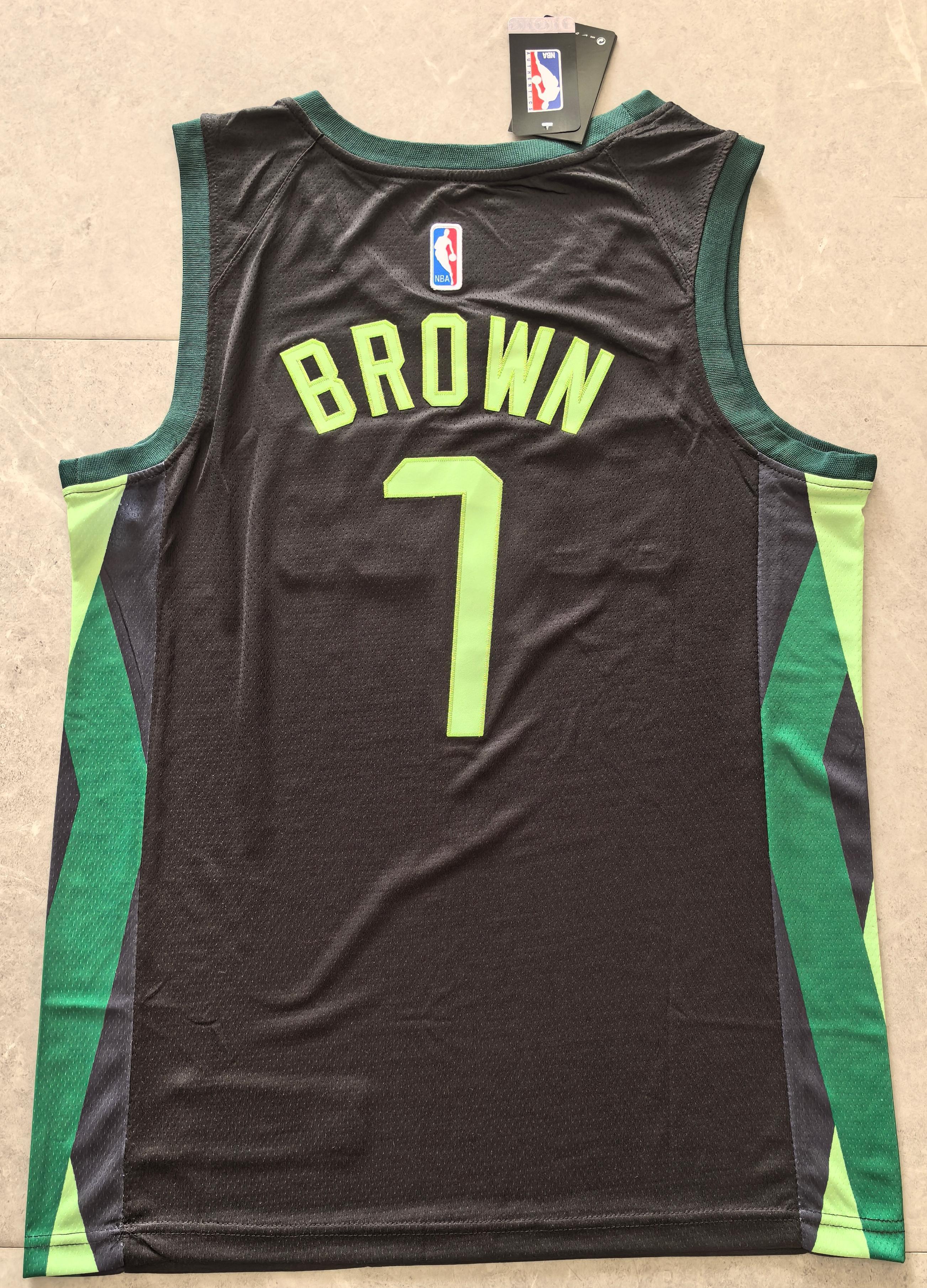 Men's Boston Celtics Jaylen Brown #7 Nike 2024-25 City Edition Swingman Jersey