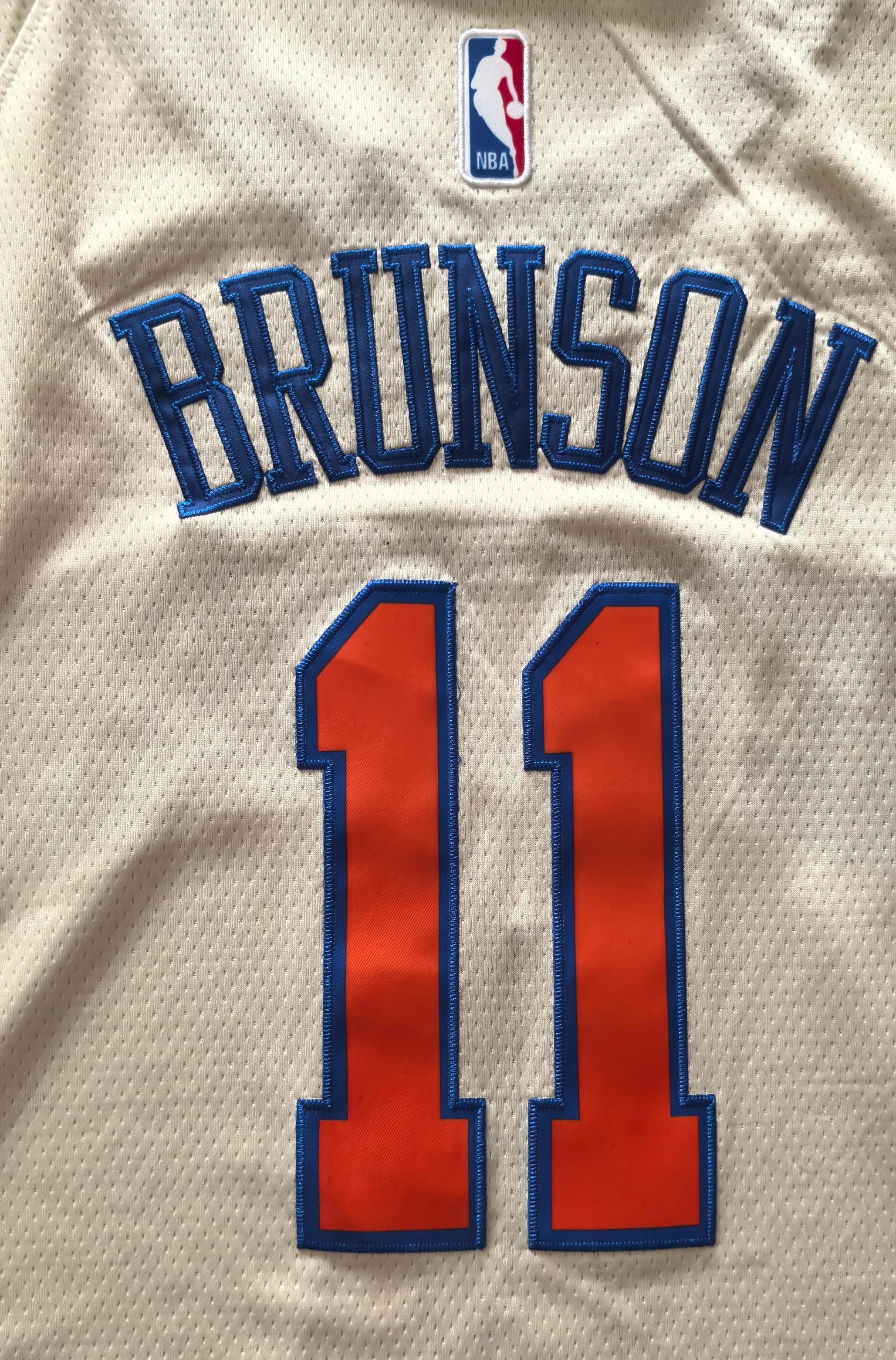 Men's New York Knicks Jalen Brunson #11 Cream 2025-26 Swingman Jersey – City Edition