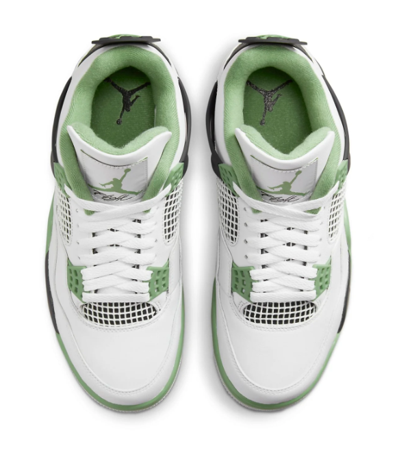 Women's Air Jordan 4 Retro "Seafoam" Sneakers - White / Seafoam