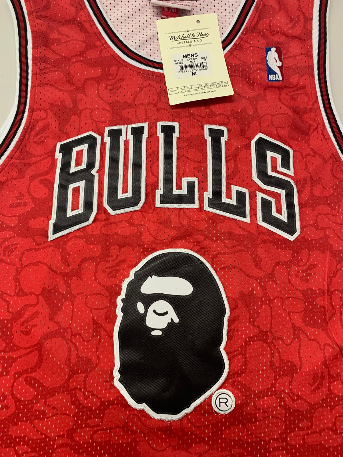 Men's Chicago Bulls x BAPE #93 Red 1997-98 Hardwood Classics Authentic Jersey