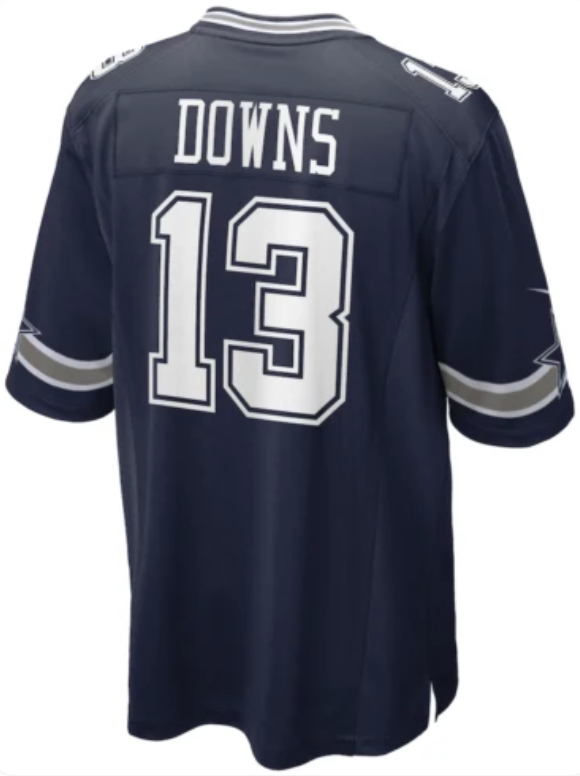 Men's Dallas Cowboys Caleb Downs #13 Navy 2026 Draft First Round Pick Game Jersey