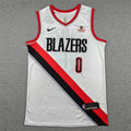 Men's Portland Trail Blazers Damian Lillard #0 White Swingman Jersey