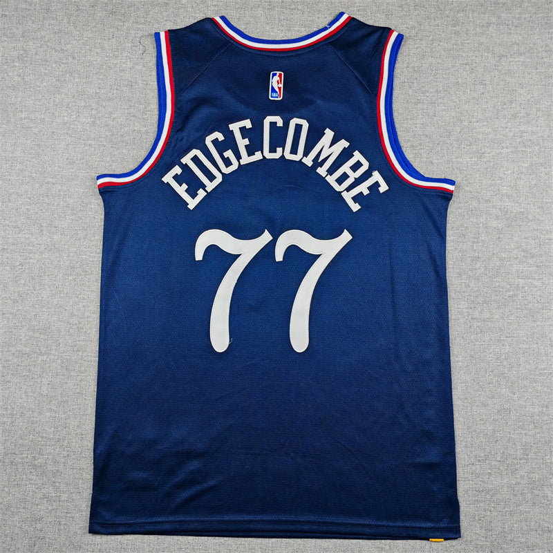 Men's Philadelphia 76ers VJ Edgecombe #77 Navy 2025-26 City Edition Swingman Jersey