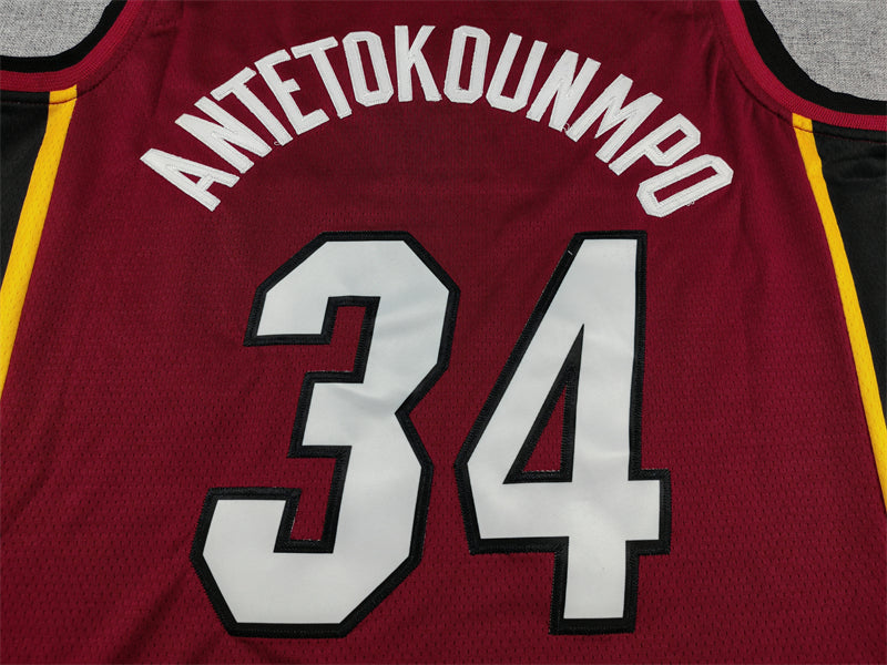 Men's Miami HEAT Simone Fontecchio Statement Edition Nike Jordan Brand Swingman Jersey – Red