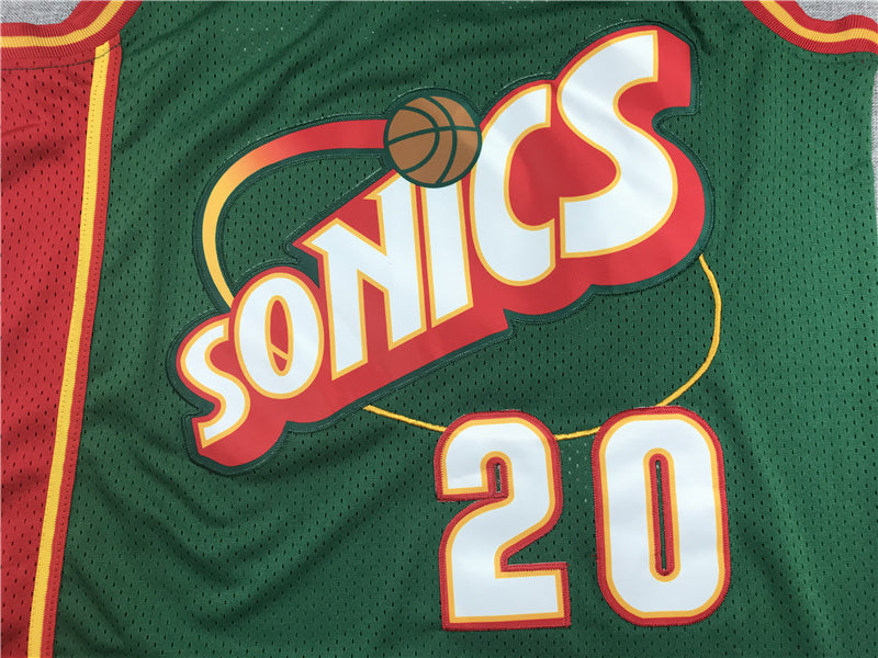 Seattle SuperSonics #20 Gary Payton 1997-98 Hardwood Classics Retro Jersey