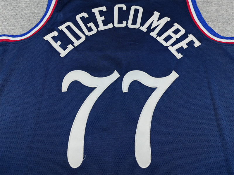 Men's Philadelphia 76ers VJ Edgecombe #77 Navy 2025-26 City Edition Swingman Jersey