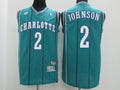 Men's Charlotte Hornets Larry Johnson #2 Mitchell & Ness 1992-93 Hardwood Classics Road Swingman Jersey