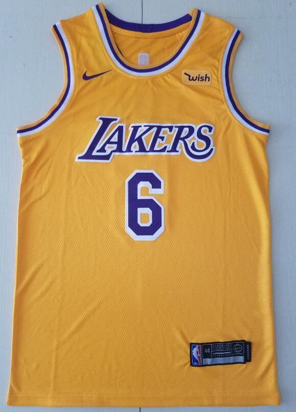 Men's Los Angeles Lakers LeBron James #6 Nike Icon Edition 2021-22 Swingman Jersey – Gold