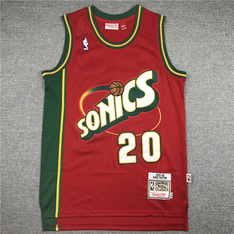 Seattle SuperSonics #20 Gary Payton 1995-96 Hardwood Classics Retro Jersey