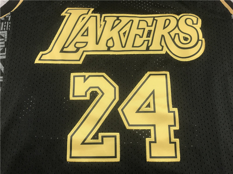 LA Lakers Kobe Bryant #24 Black Hardwood Classics Swingman NBA Jersey 1996/97