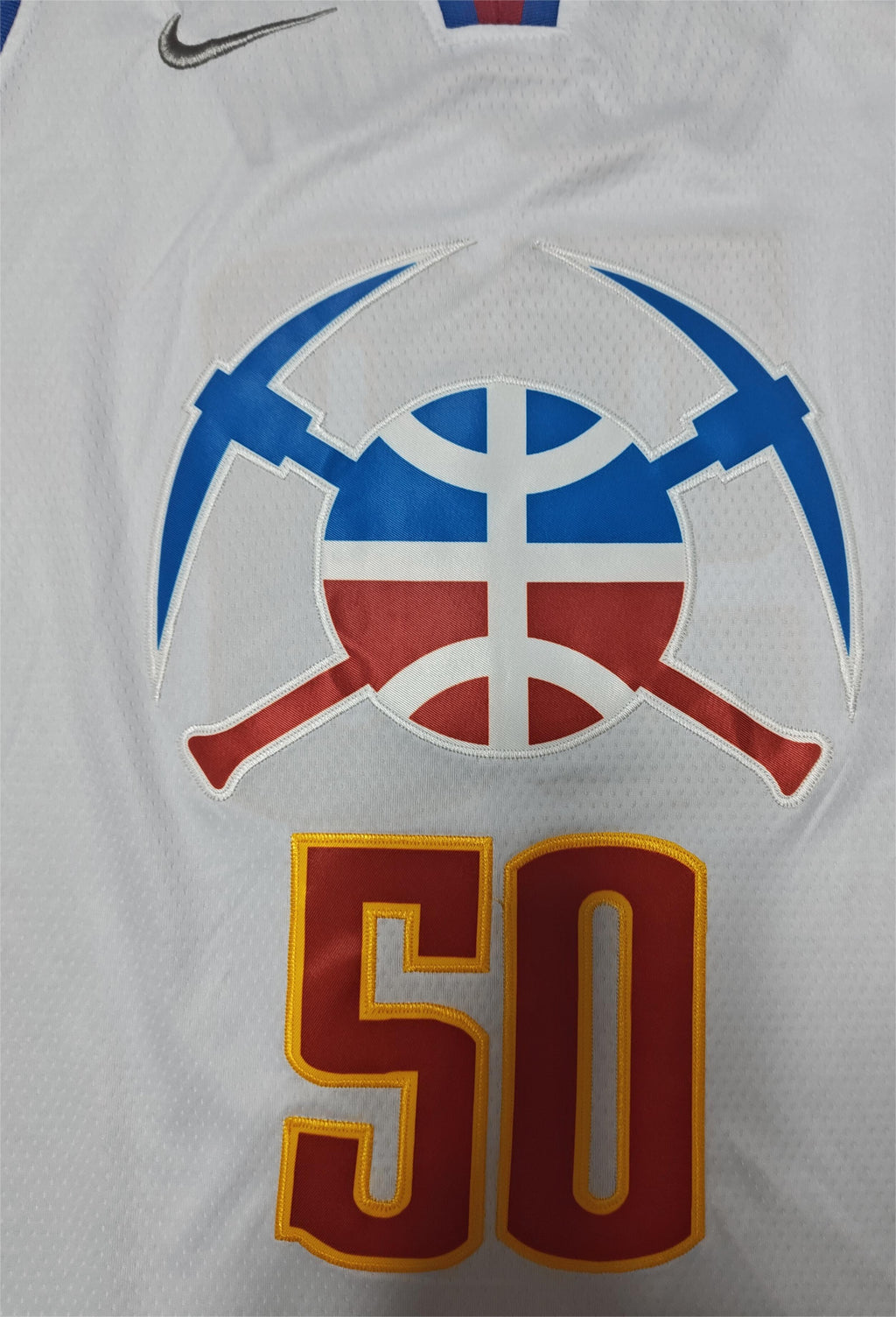 Men's Aaron Gordon Denver Nuggets #50 Nike Bonus Edition Swingman Jersey – White