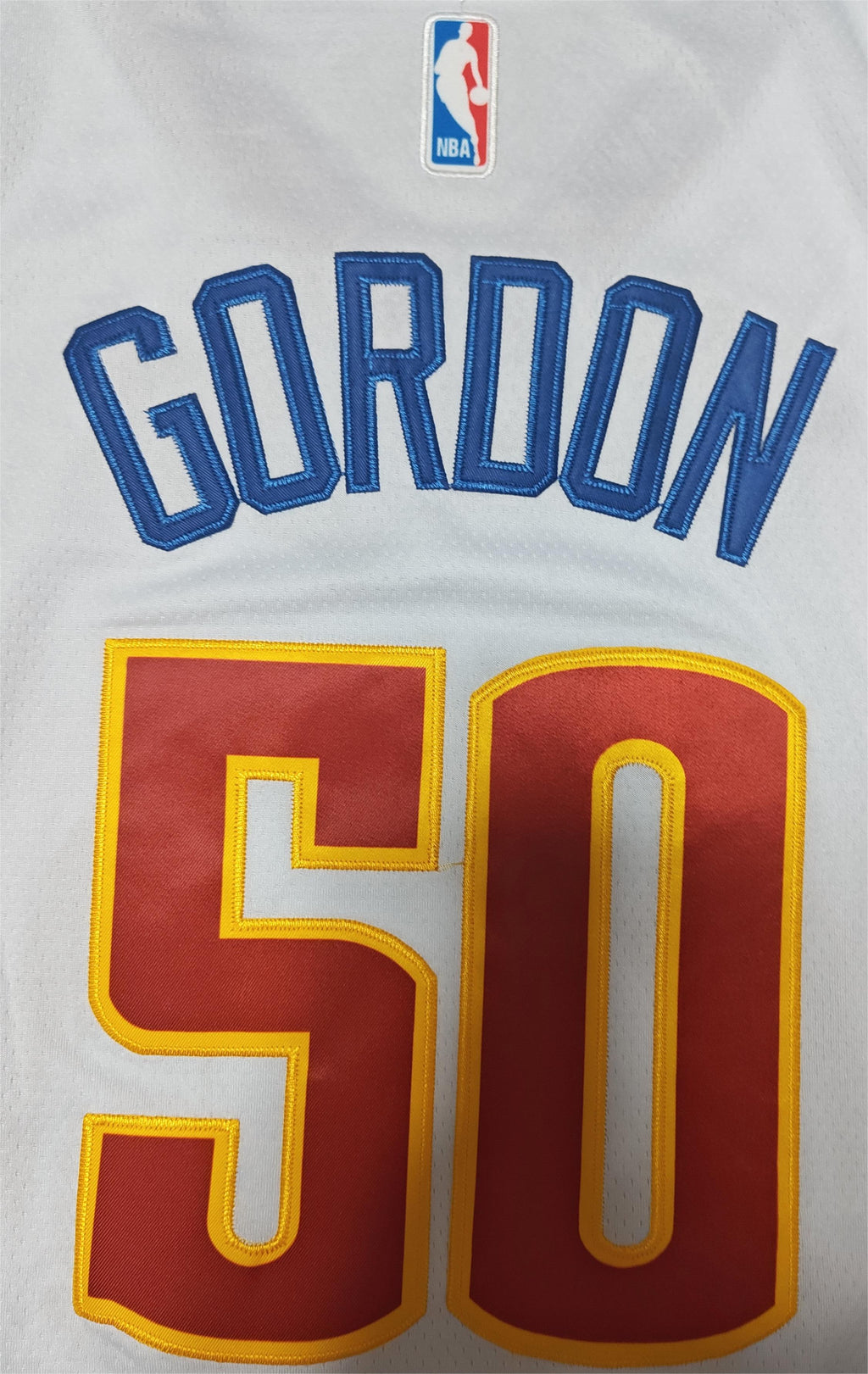 Men's Aaron Gordon Denver Nuggets #50 Nike Bonus Edition Swingman Jersey – White