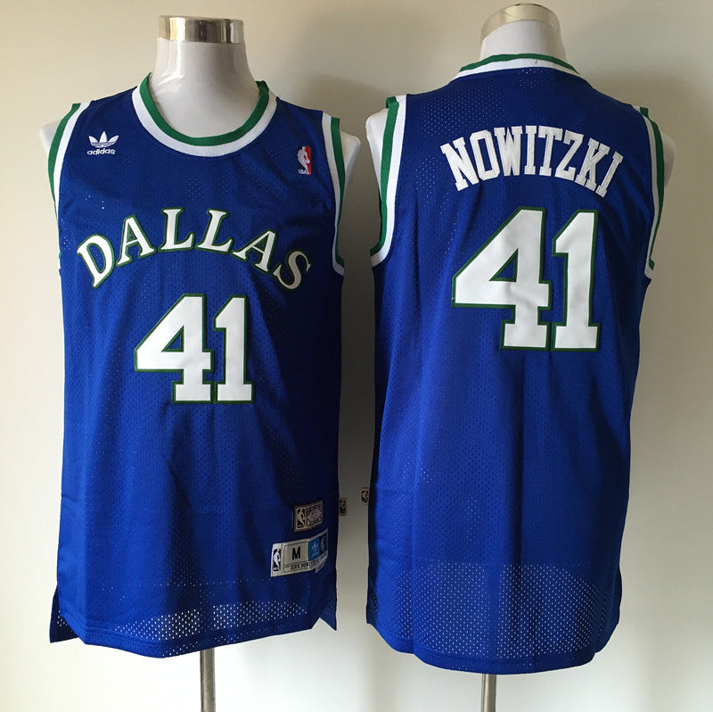 Men's Dallas Mavericks Dirk Nowitzki #41 Mitchell & Ness 1998-99 Hardwood Classics Swingman Jersey