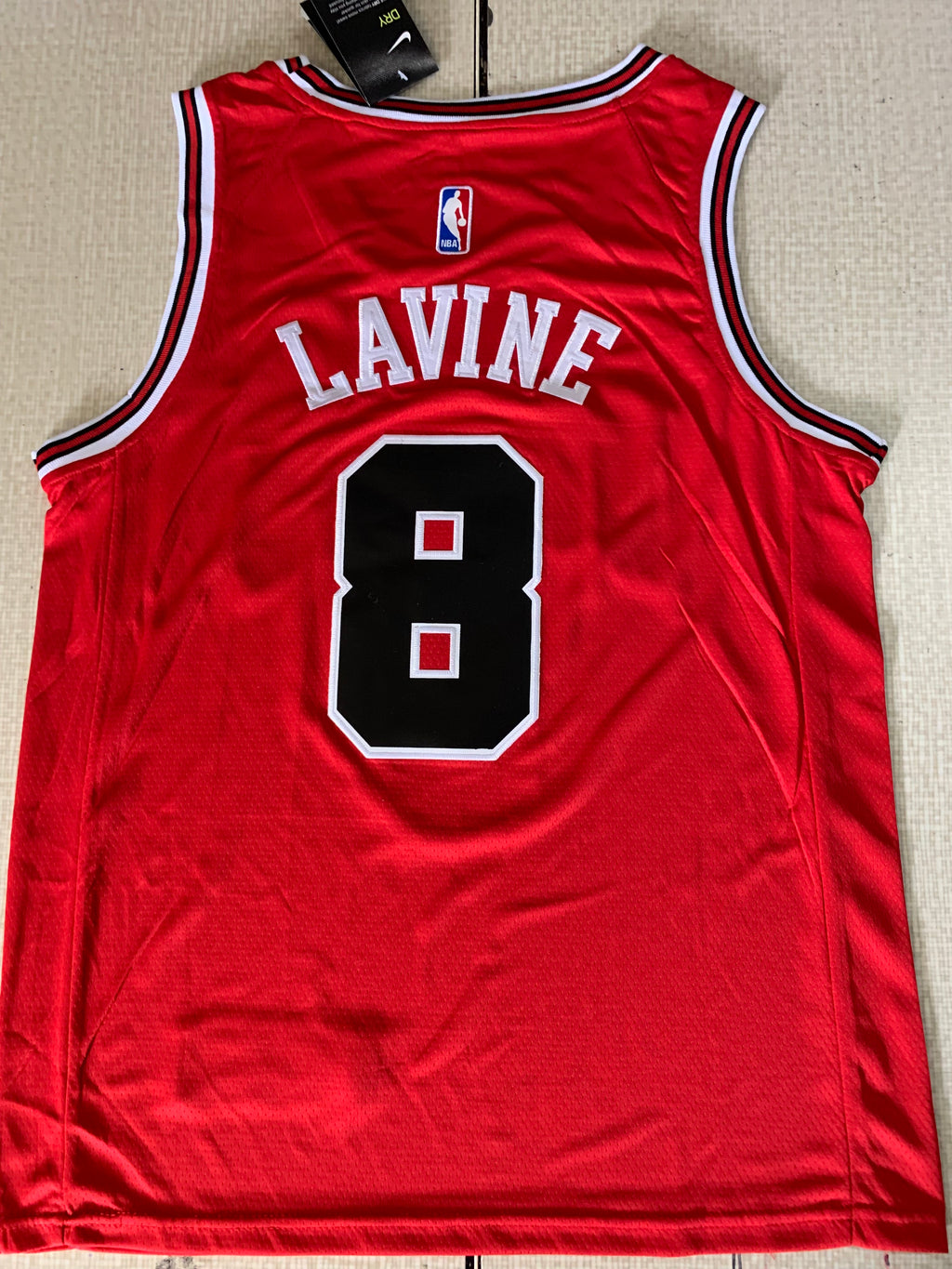 Men's Chicago Bulls Zach LaVine #8 Icon Edition Red Swingman Jersey