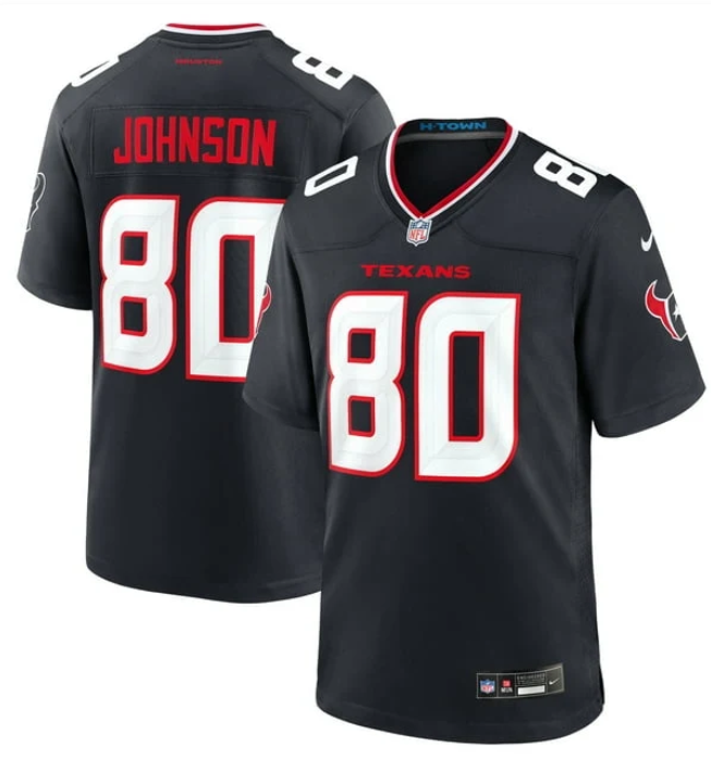Men's Andre Johnson Navy Houston Texans Retired Player Jersey | Premium Goods x Mitchell & Ness