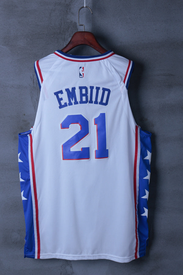 Men's Philadelphia 76ers Joel Embiid #21 Nike Swingman Fan Edition Jersey – White (Home)