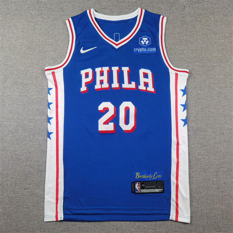 Men's Philadelphia 76ers Jared McCain #20 Royal Icon Edition Swingman Jersey