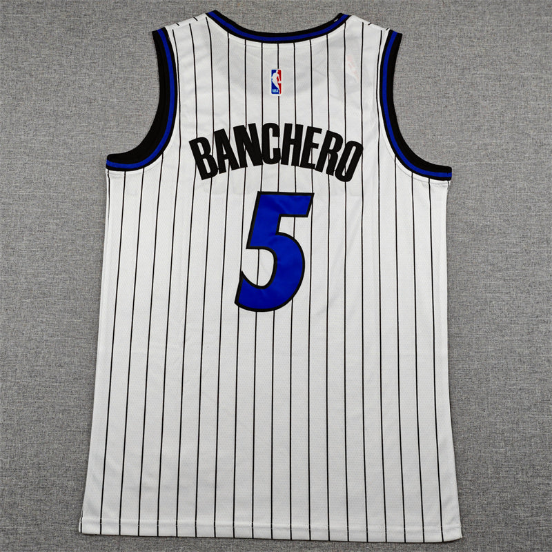 Men's Orlando Magic Paolo Banchero #5 White Swingman Jersey